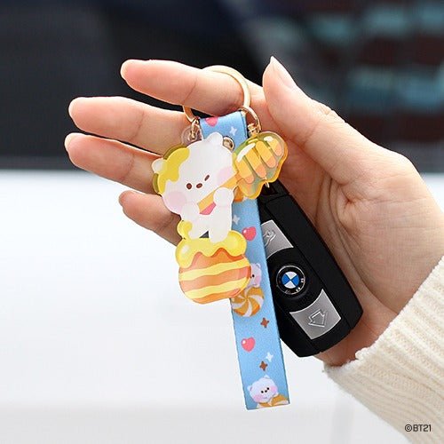 BT21 Minini Official Acrylic Keyring + Strap Sweetie Version - K-STAR