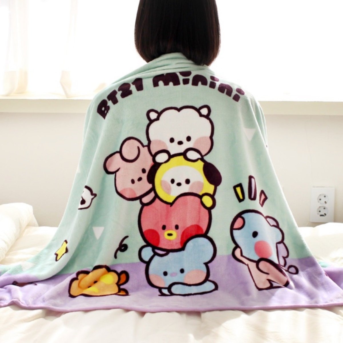 BT21 Minini Official Blanket 1200 x 800mm - K-STAR