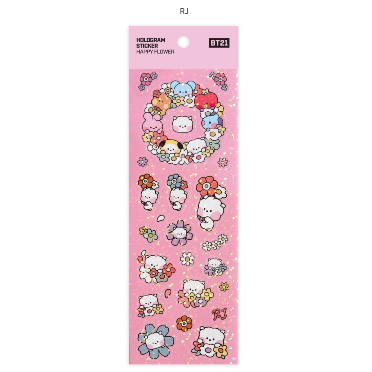 BT21 Minini Official Hologram Sticker Happy Flower SET - K-STAR