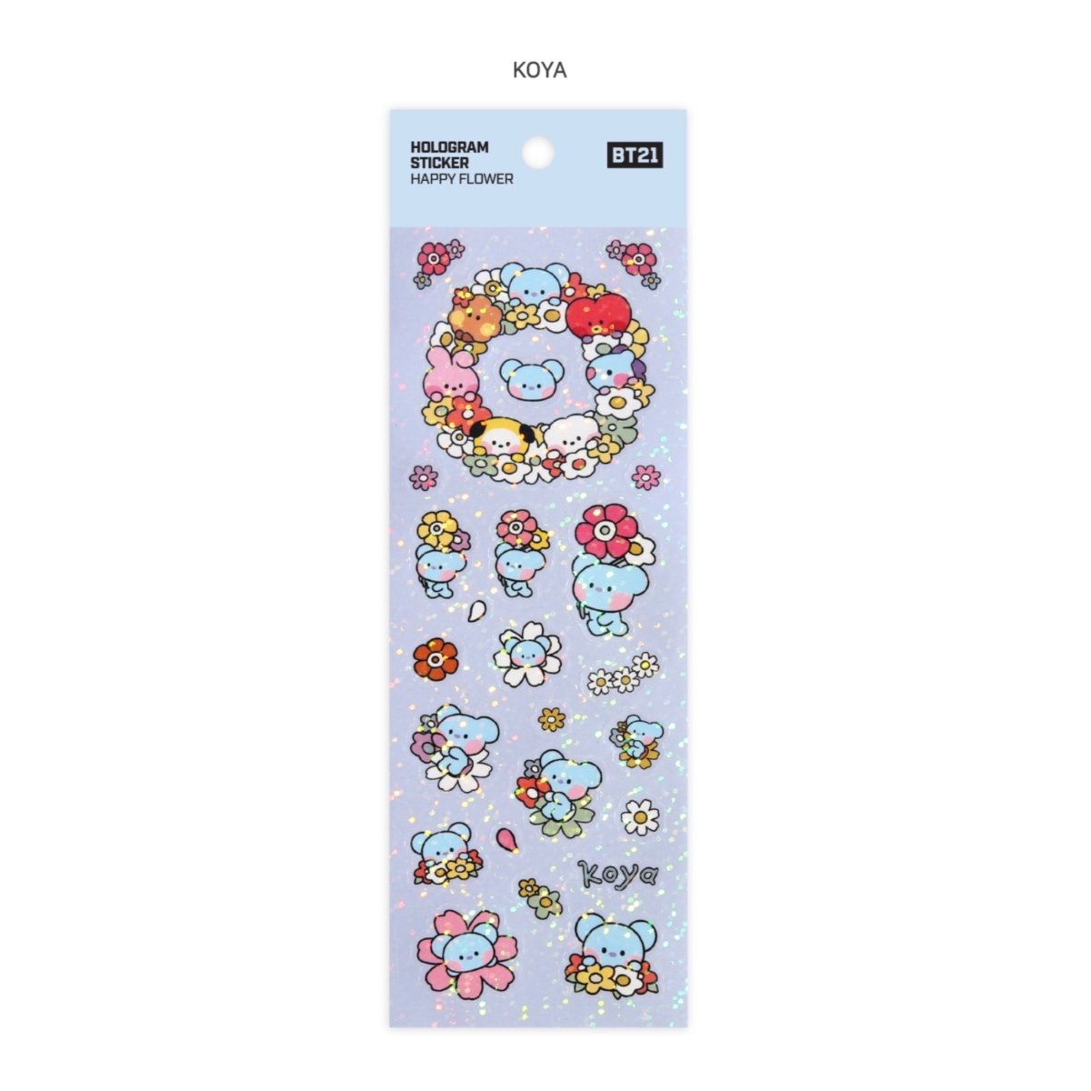 BT21 Minini Official Hologram Sticker Happy Flower SET - K-STAR