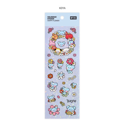 BT21 Minini Official Hologram Sticker Happy Flower SET - K-STAR