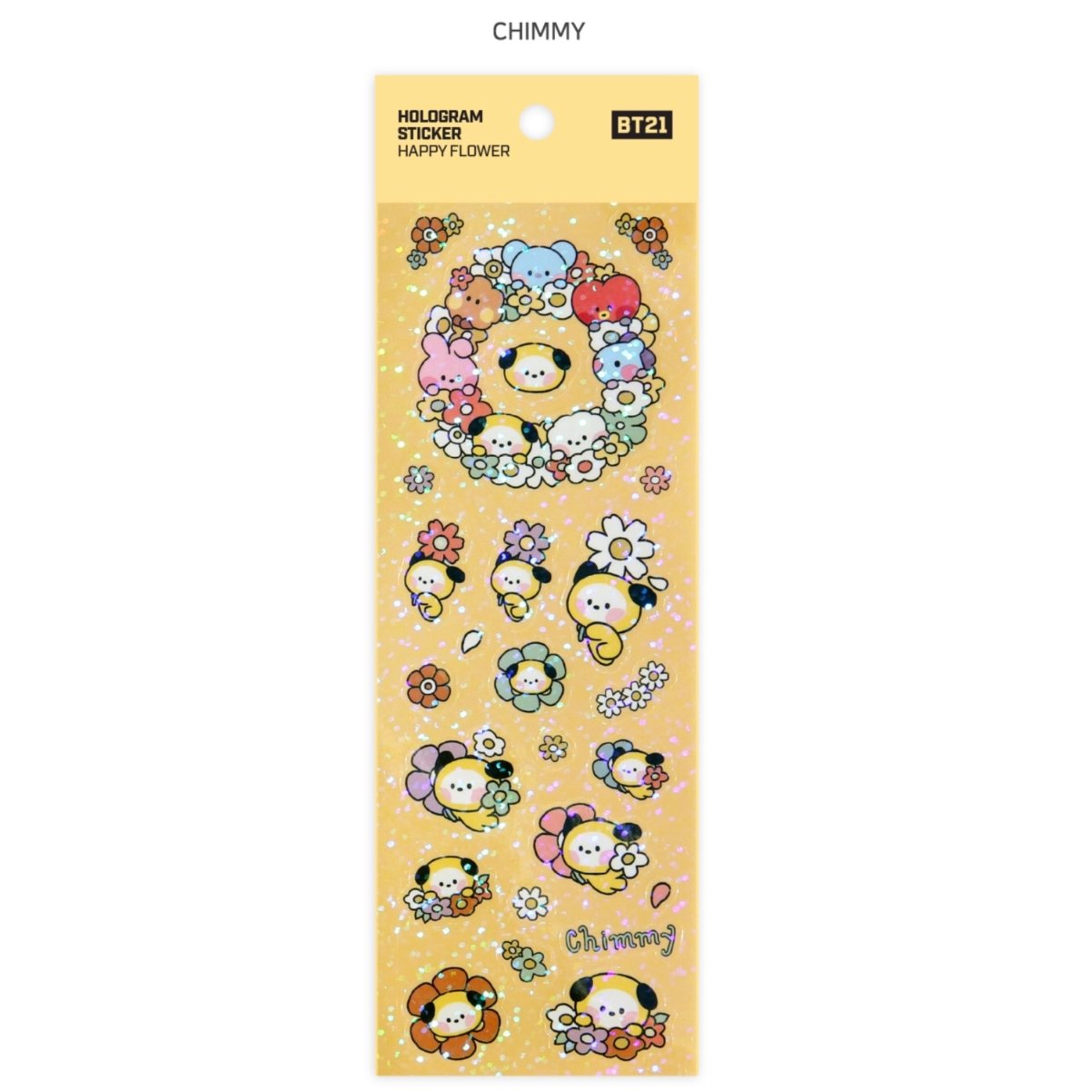BT21 Minini Official Hologram Sticker Happy Flower SET - K-STAR