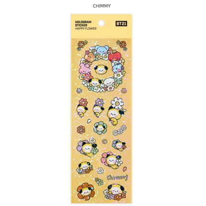 BT21 Minini Official Hologram Sticker Happy Flower SET - K-STAR