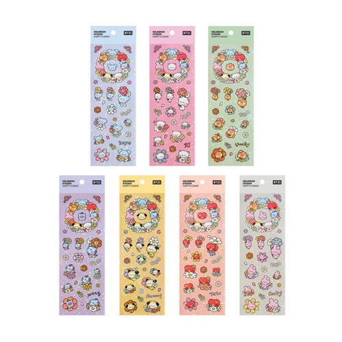 BT21 Minini Official Hologram Sticker Happy Flower SET - K-STAR