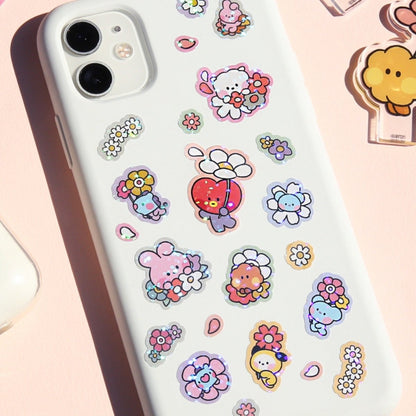 BT21 Minini Official Hologram Sticker Happy Flower SET - K-STAR