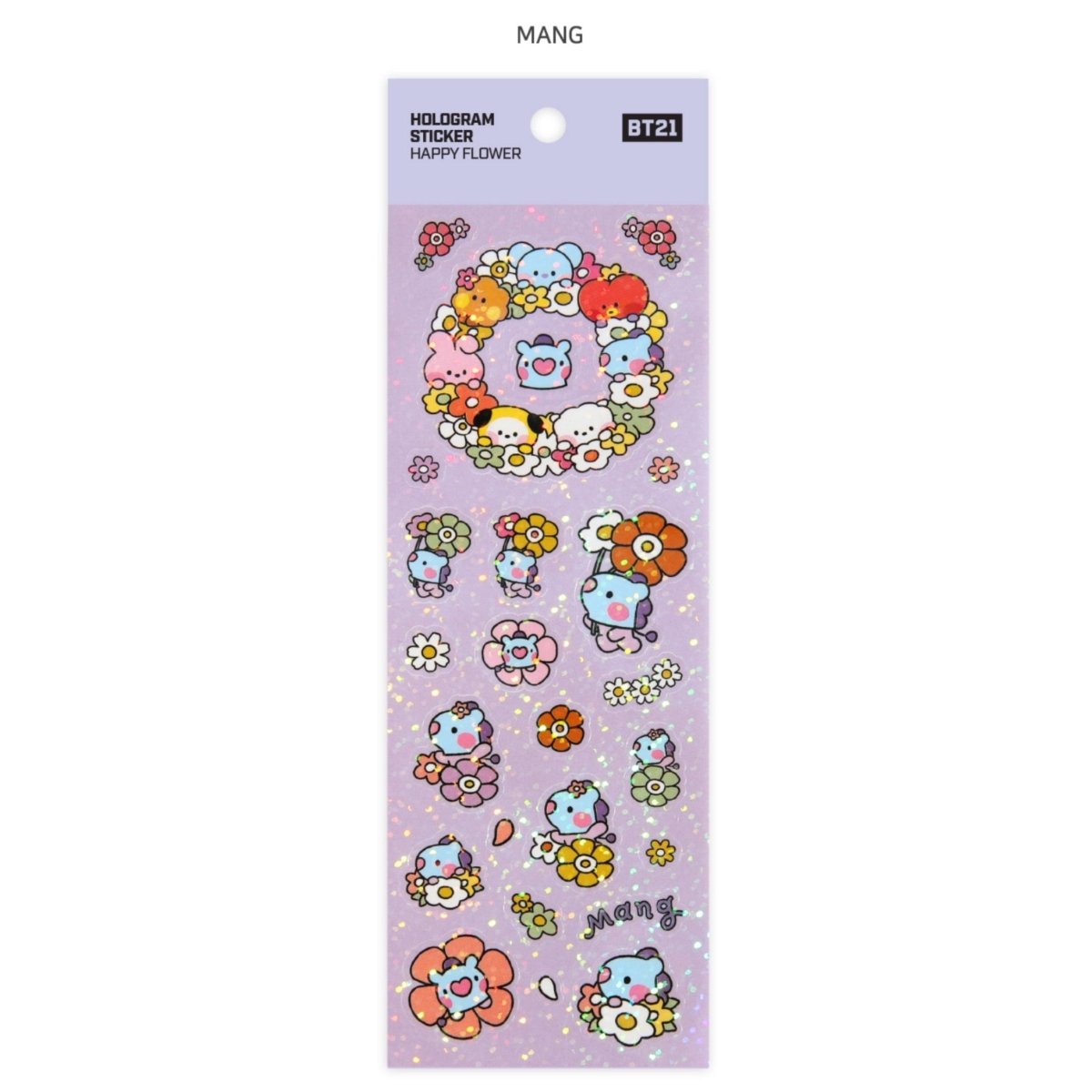 BT21 Minini Official Hologram Sticker Happy Flower SET - K-STAR