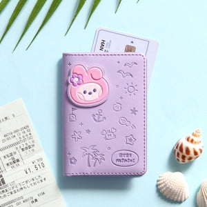 BT21 Minini Official Leather Patch Card Case Vacance Ver. - K-STAR