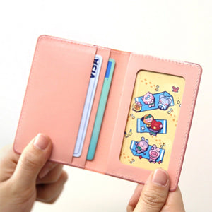 BT21 Minini Official Leather Patch Card Case Vacance Ver. - K-STAR