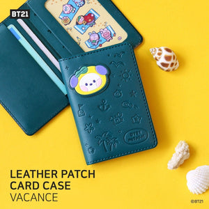 BT21 Minini Official Leather Patch Card Case Vacance Ver. - K-STAR