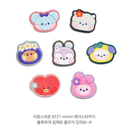 BT21 Minini Official Leather Patch Card Case Vacance Ver. - K-STAR