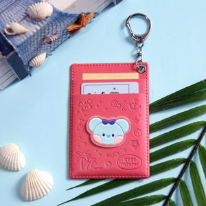 BT21 Minini Official Leather Patch Card Holder Vacance Ver. - K-STAR