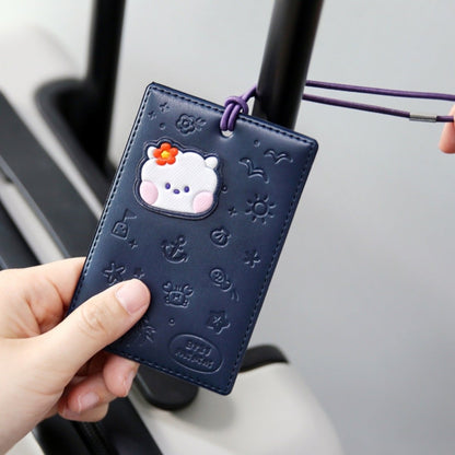 BT21 Minini Official Leather Patch Luggage Tag Vacance Ver. - K-STAR