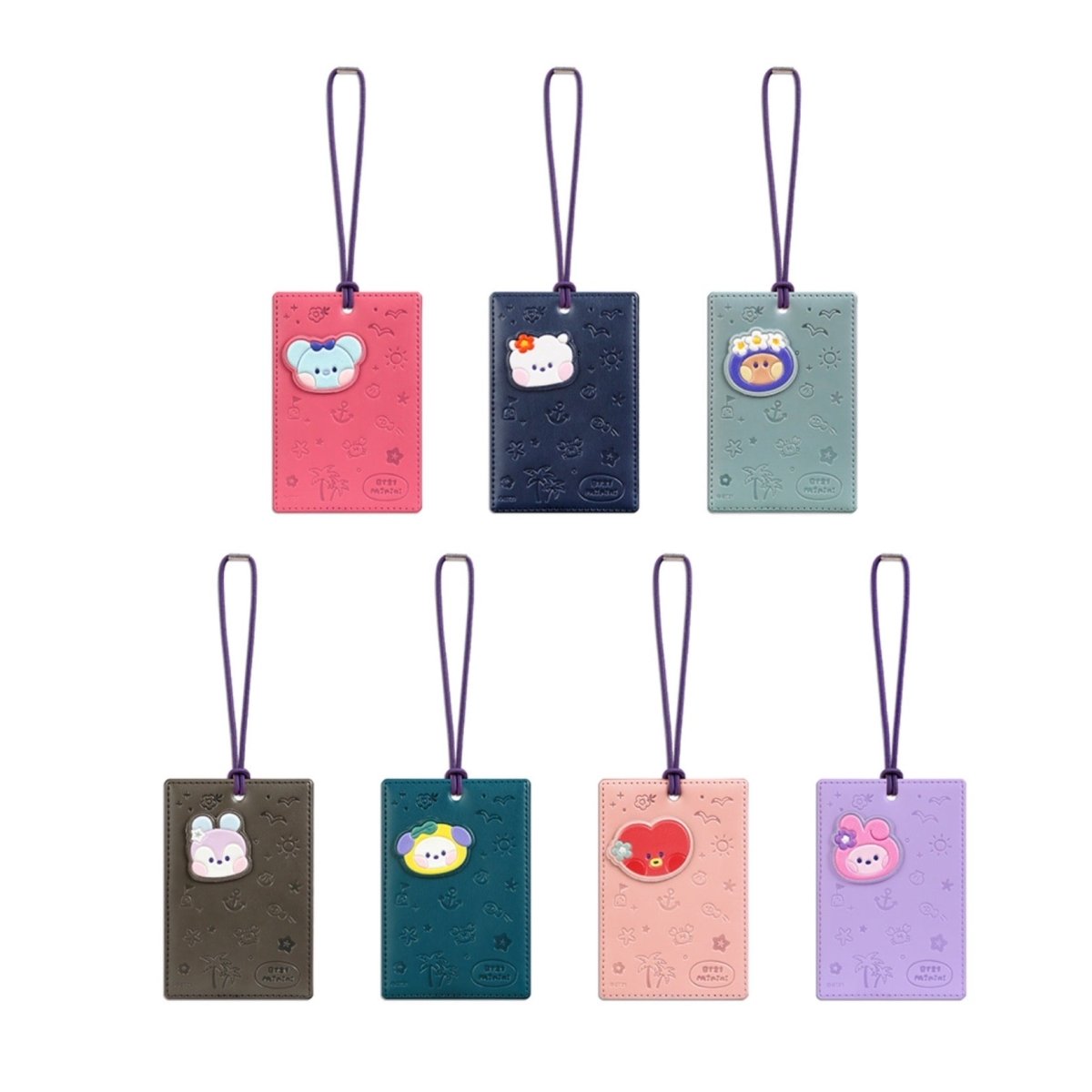 BT21 Minini Official Leather Patch Luggage Tag Vacance Ver. - K-STAR