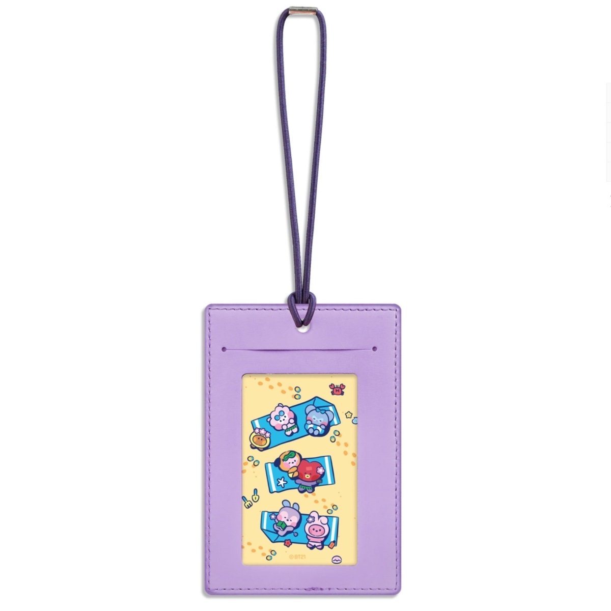 BT21 Minini Official Leather Patch Luggage Tag Vacance Ver. - K-STAR