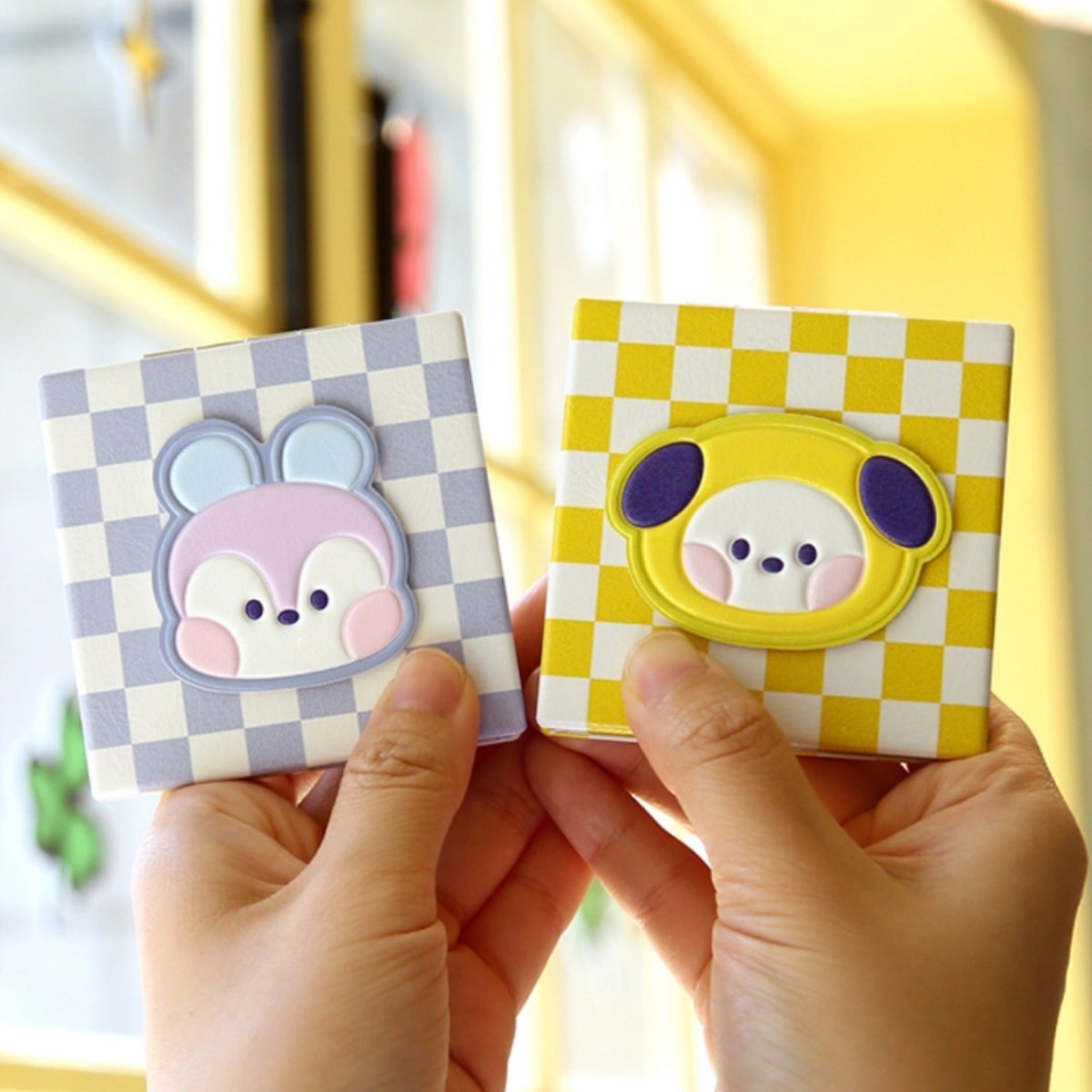 BT21 Minini Official Leather Patch Mirror - K-STAR