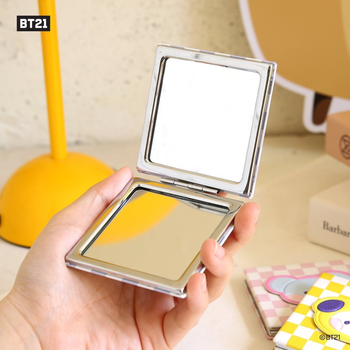 BT21 Minini Official Leather Patch Mirror - K-STAR