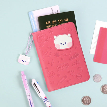 BT21 Minini Official Leather Patch Passport Case - K-STAR