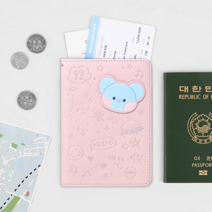 BT21 Minini Official Leather Patch Passport Case - K-STAR
