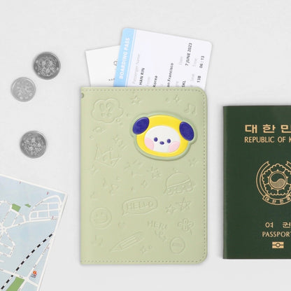 BT21 Minini Official Leather Patch Passport Case - K-STAR