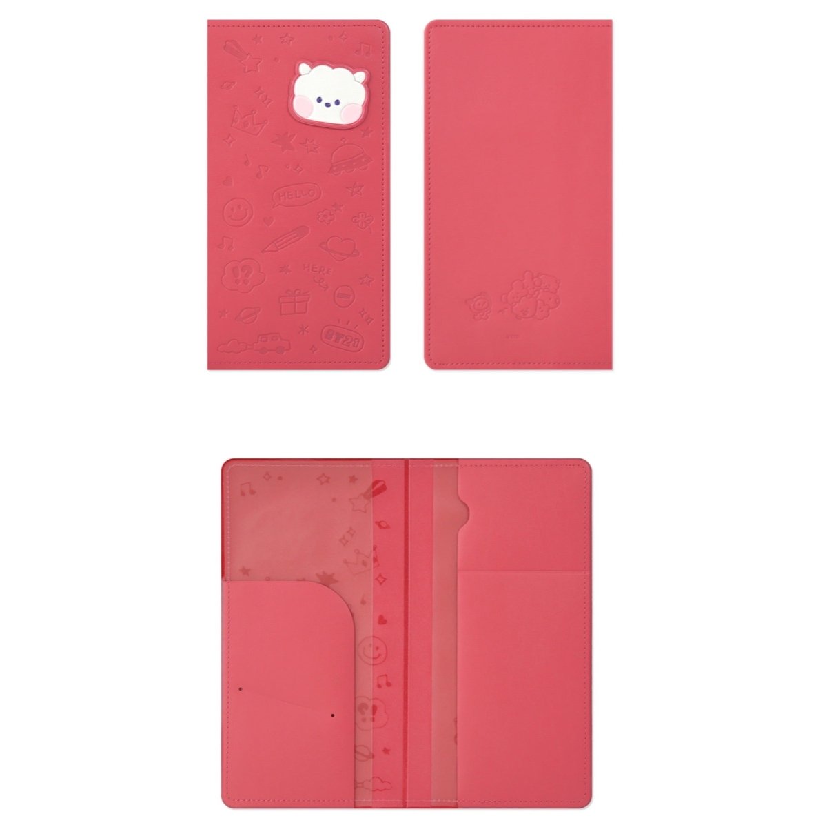 BT21 Minini Official Leather Patch Passport Case LARGE - K-STAR