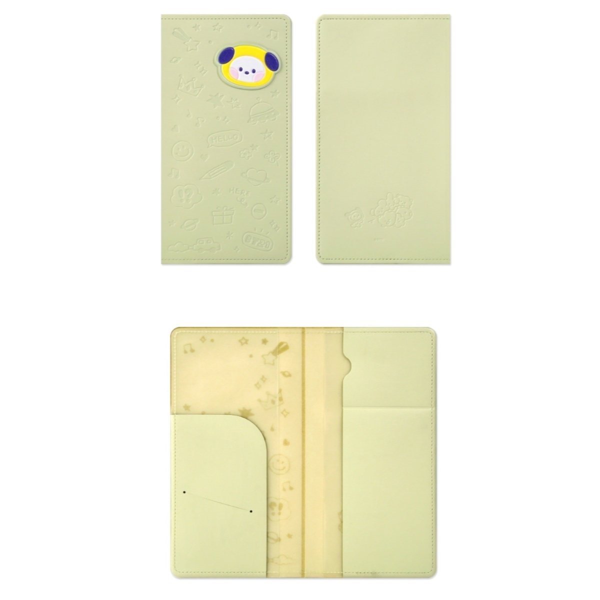 BT21 Minini Official Leather Patch Passport Case LARGE - K-STAR