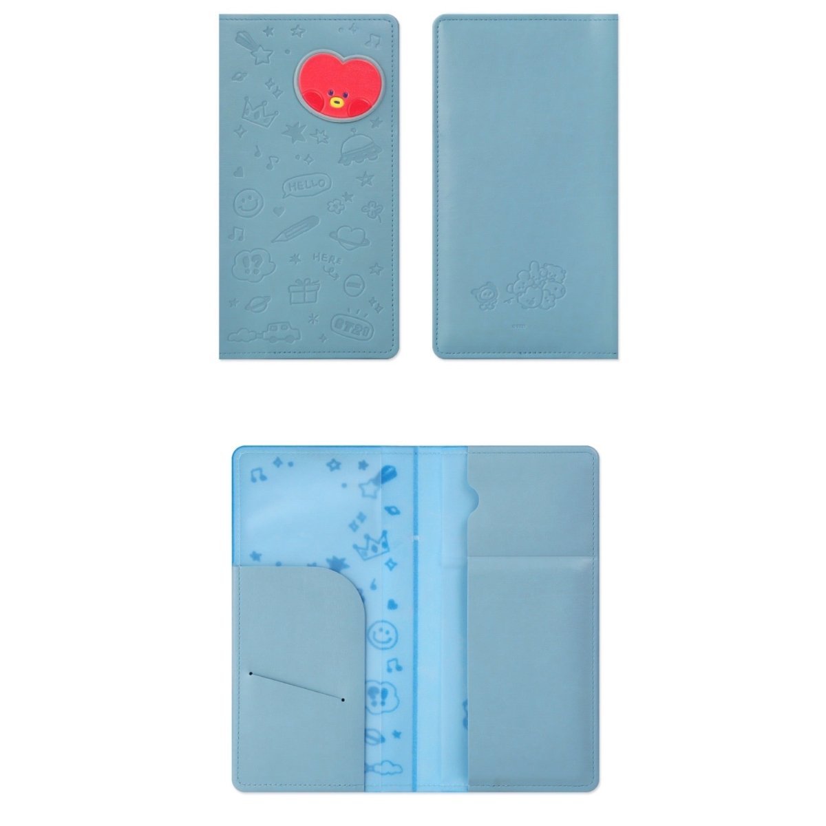 BT21 Minini Official Leather Patch Passport Case LARGE - K-STAR