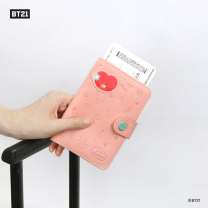 BT21 Minini Official Leather Patch Passport Case Vacance Ver. - K-STAR