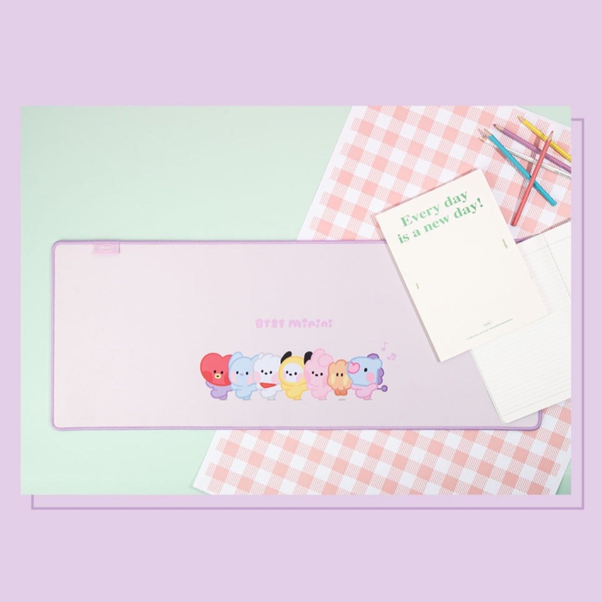 BT21 Minini Official Long Mouse Pad - K-STAR