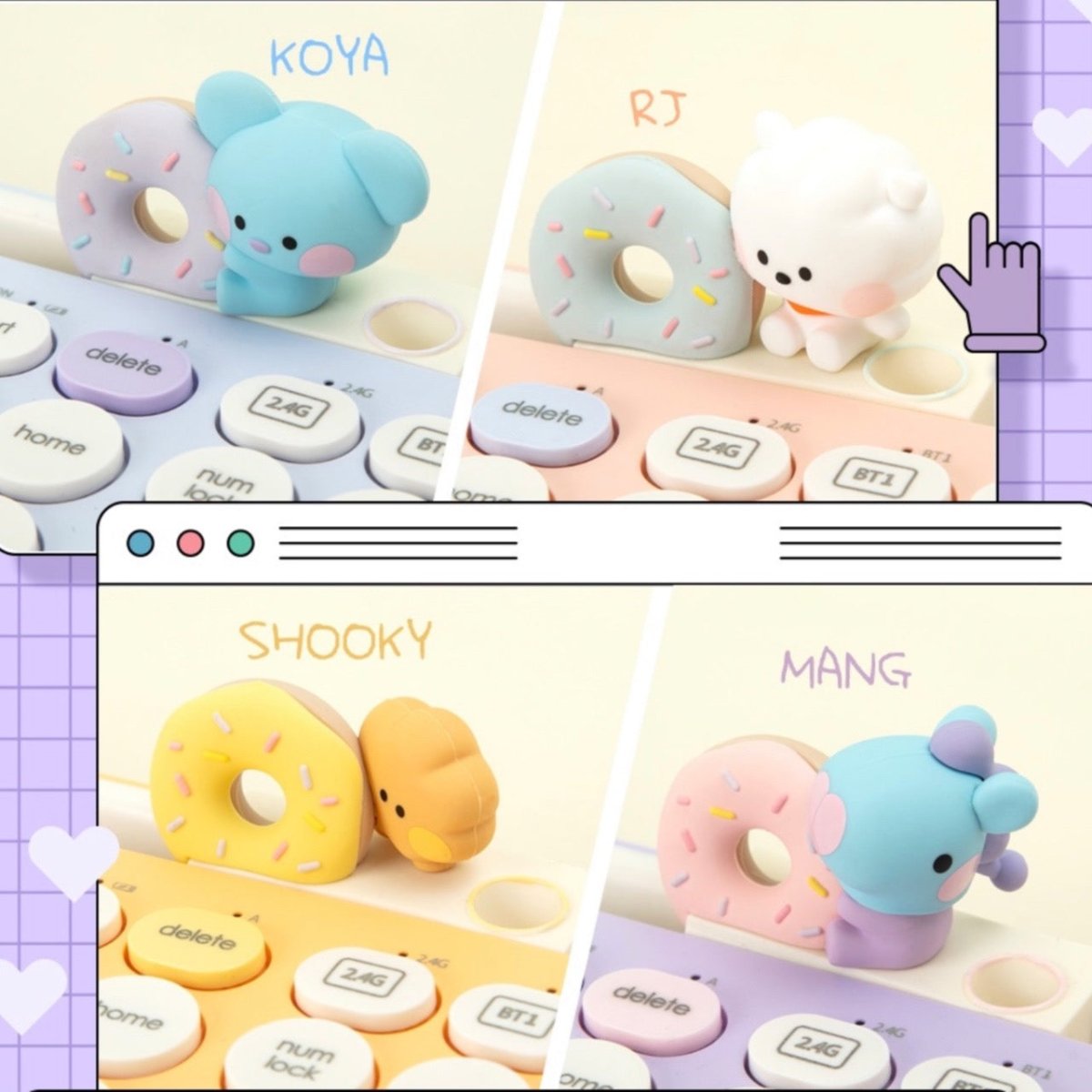 BT21 Minini Official Multi-Pairing Keyboard - K-STAR
