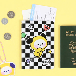 BT21 Minini Official Passport Cover Checkerboard - K-STAR