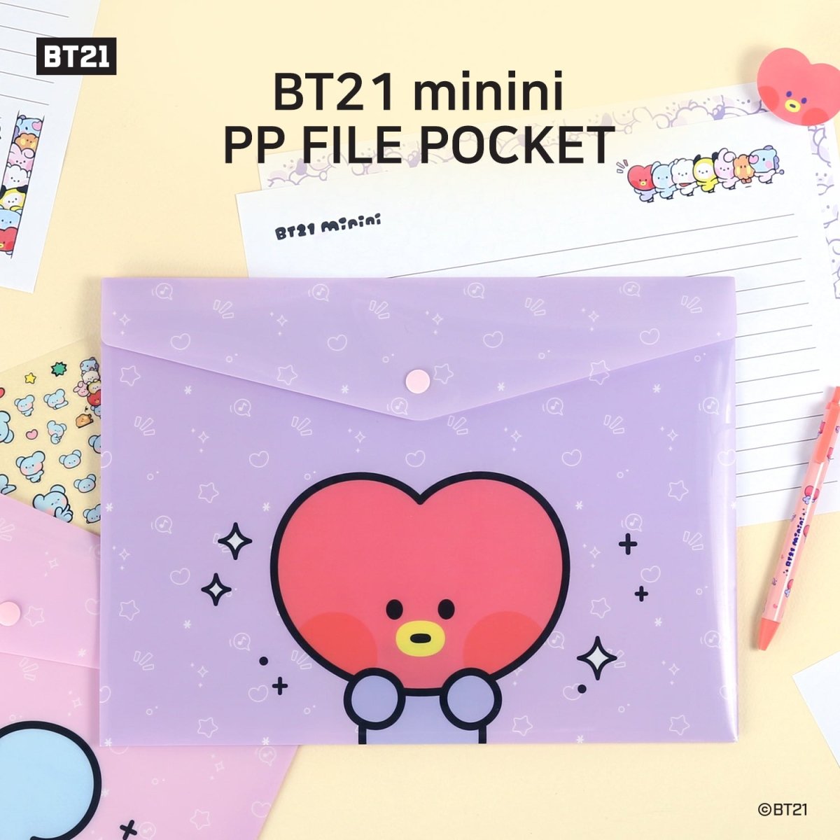 BT21 Minini PP File Pocket 7SET - K-STAR