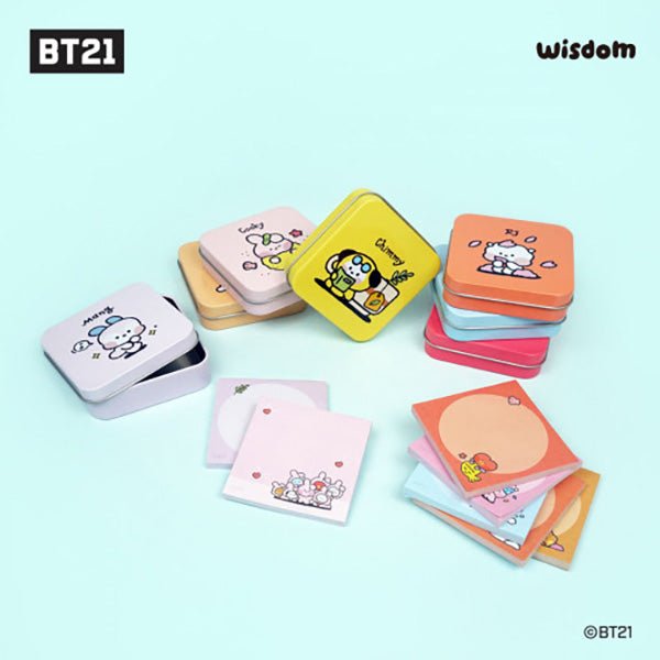 BT21 Minini Tin Case Memo Pad - K-STAR