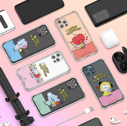 BT21 MY LITTLE BUDDY Clear Air Cushion Reinforced Case for Galaxy & Note - K-STAR