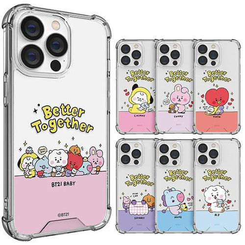 BT21 MY LITTLE BUDDY Clear Air Cushion Reinforced Case for Galaxy & Note - K-STAR