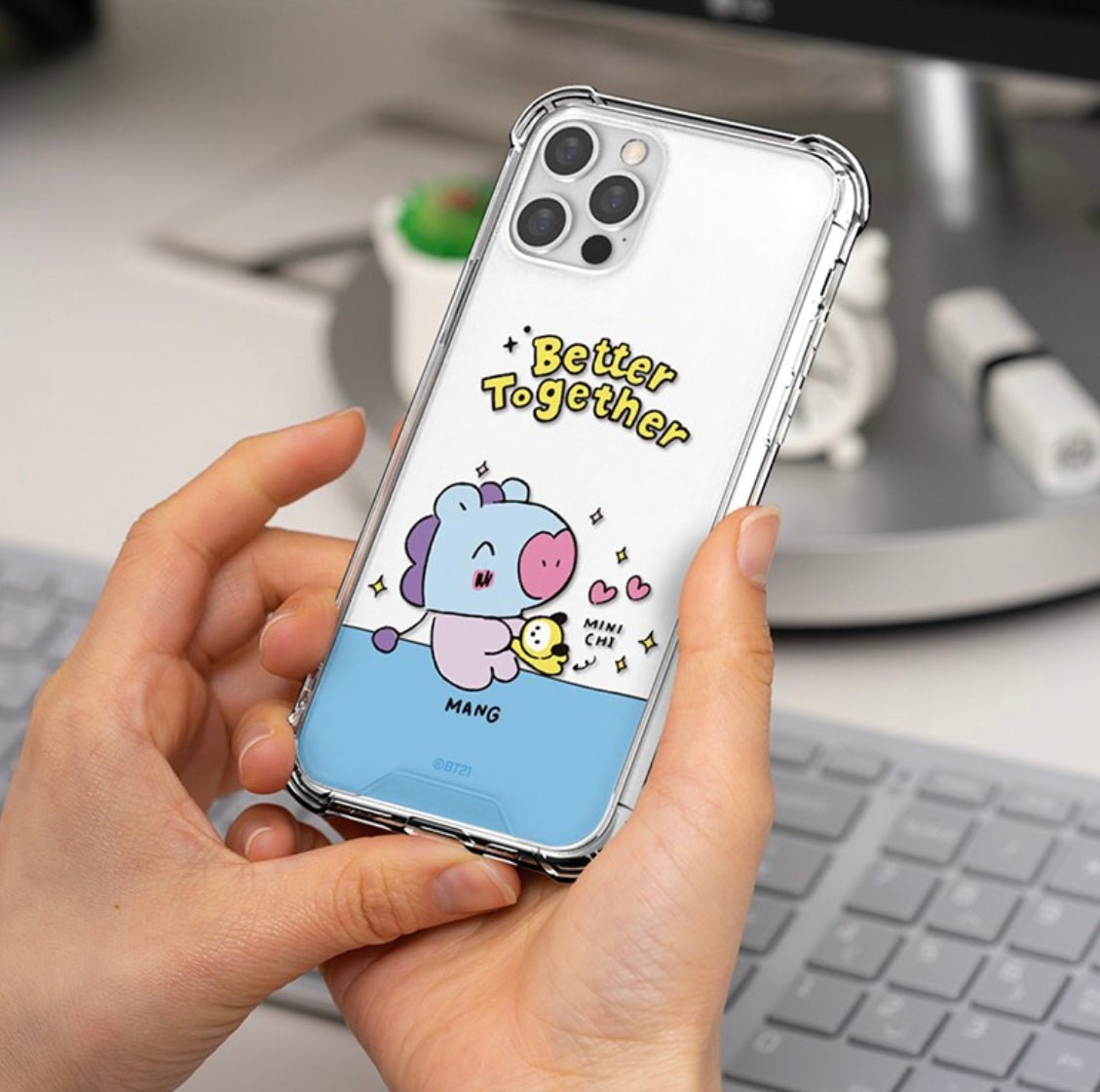BT21 MY LITTLE BUDDY Clear Air Cushion Reinforced Case for Galaxy & Note - K-STAR