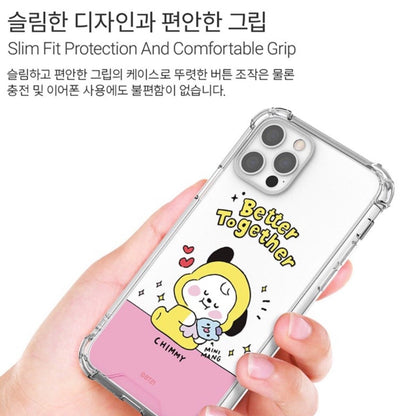 BT21 MY LITTLE BUDDY Clear Air Cushion Reinforced Case for Galaxy & Note - K-STAR