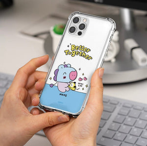 BT21 MY LITTLE BUDDY Clear Air Cushion Reinforced Case for iPhone - K-STAR