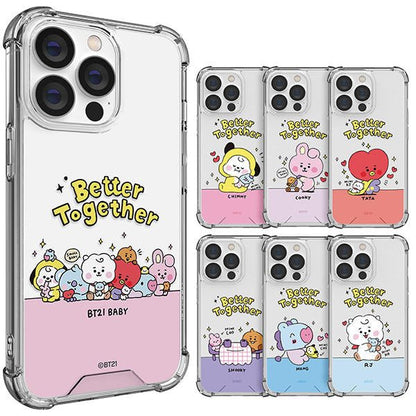 BT21 MY LITTLE BUDDY Clear Air Cushion Reinforced Case for iPhone - K-STAR