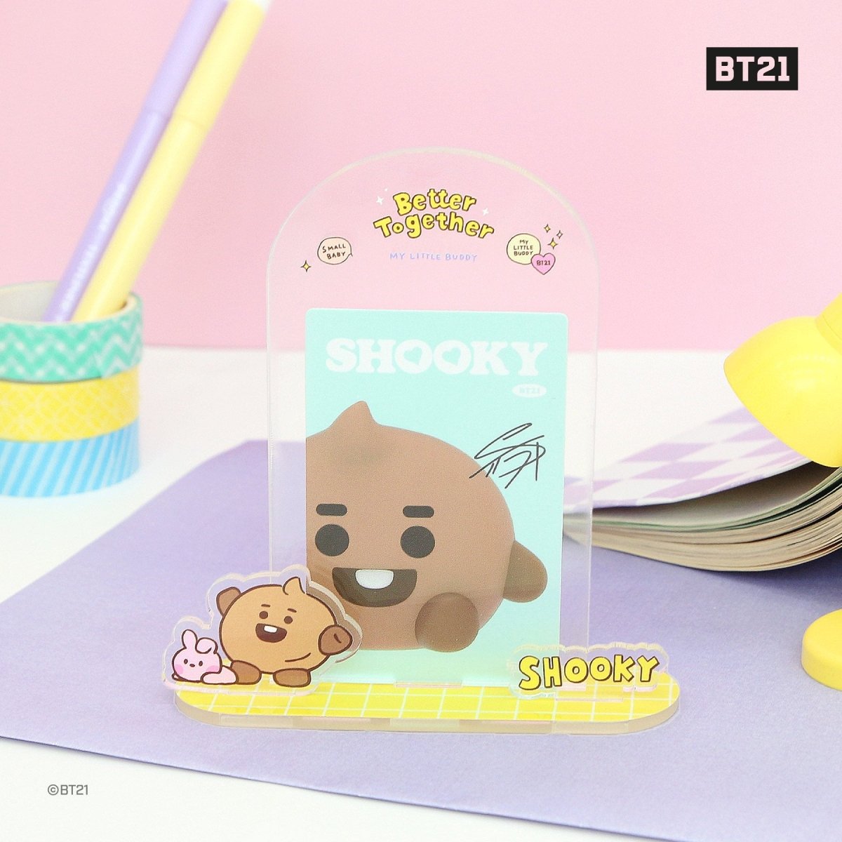 BT21 My Little Buddy Official Acrylic Photocard Multi Stand - K-STAR
