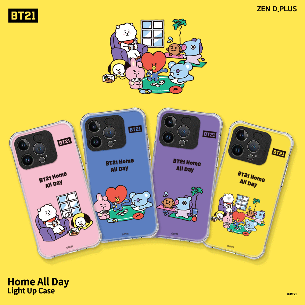 BT21 Official All Day Light up Phone Case (iPhone and Galaxy) - K-STAR
