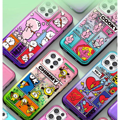 BT21 Official Focus On Me Bling Aqua Case (For Galaxy) - K-STAR