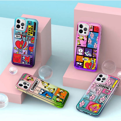 BT21 Official Focus On Me Bling Aqua Case (For Galaxy) - K-STAR