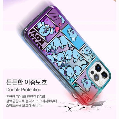 BT21 Official Focus On Me Bling Aqua Case (For Galaxy) - K-STAR