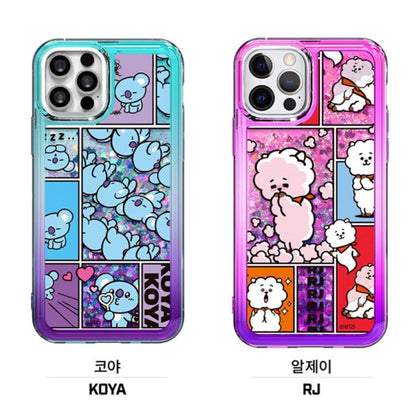 BT21 Official Focus On Me Bling Aqua Case (For Galaxy) - K-STAR