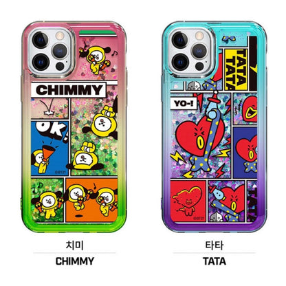 BT21 Official Focus On Me Bling Aqua Case (For Galaxy) - K-STAR