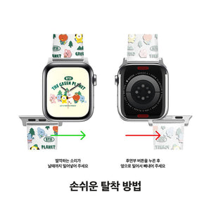 BT21 Official Green Planet Apple Watch Strap Band - K-STAR