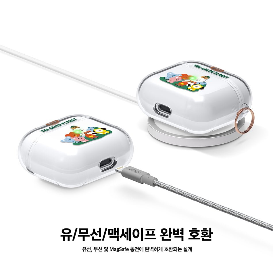 BT21 Official Green Planet Galaxy for Buds Live, Airpods3, Airpods Pro - K-STAR