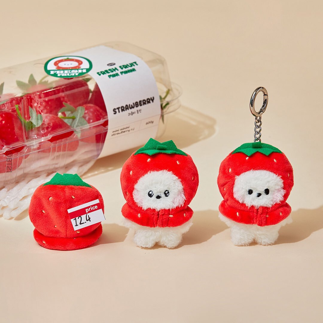 BT21 Official Grocery Fruit Fresh Mini Minini Doll & Keyring - K-STAR