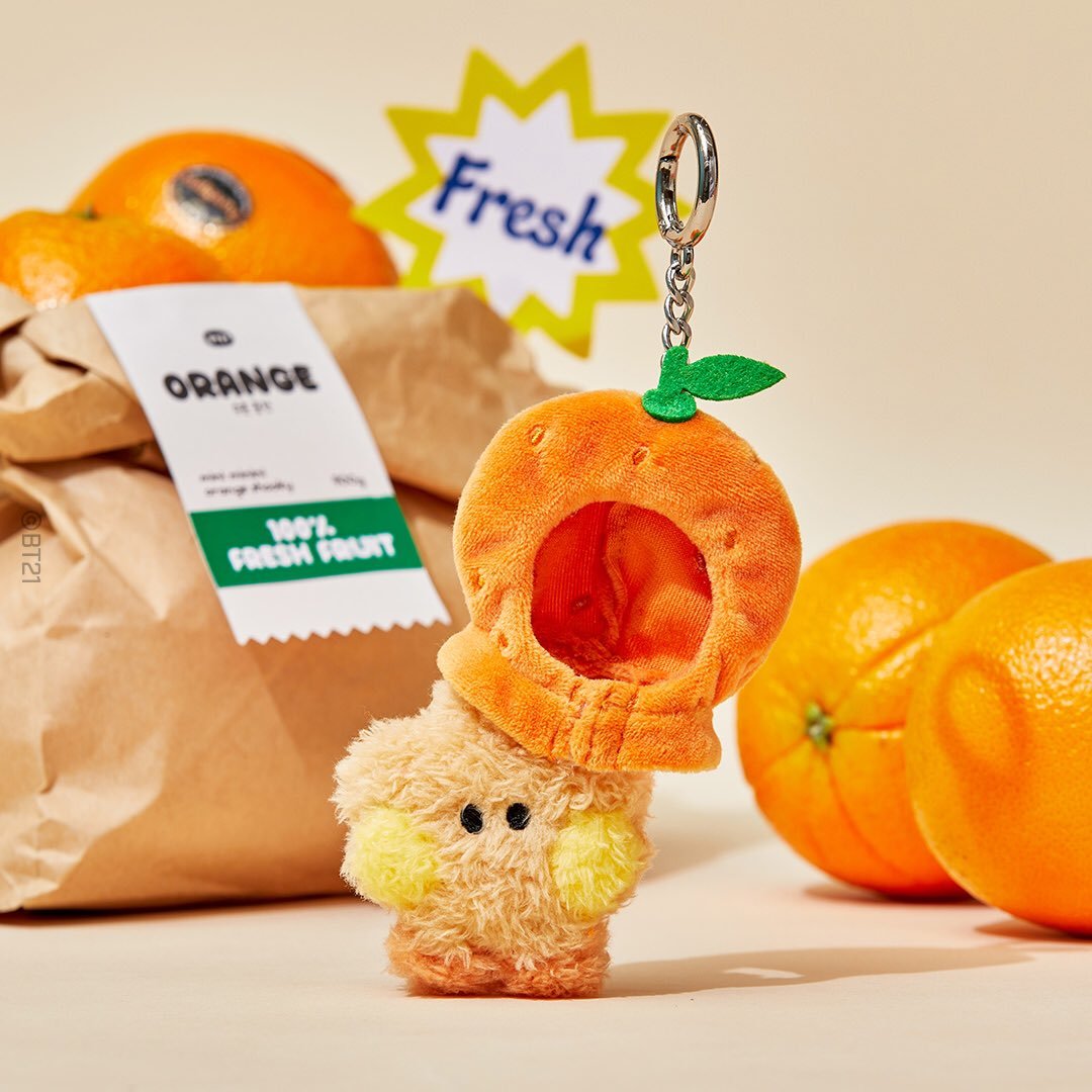 BT21 Official Grocery Fruit Fresh Mini Minini Doll & Keyring - K-STAR