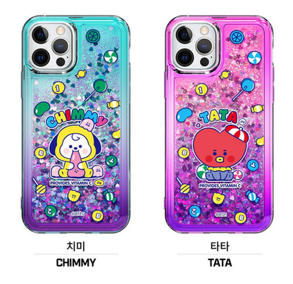 BT21 Official Jelly Candy Bling Aqua Case (For Galaxy) - K-STAR